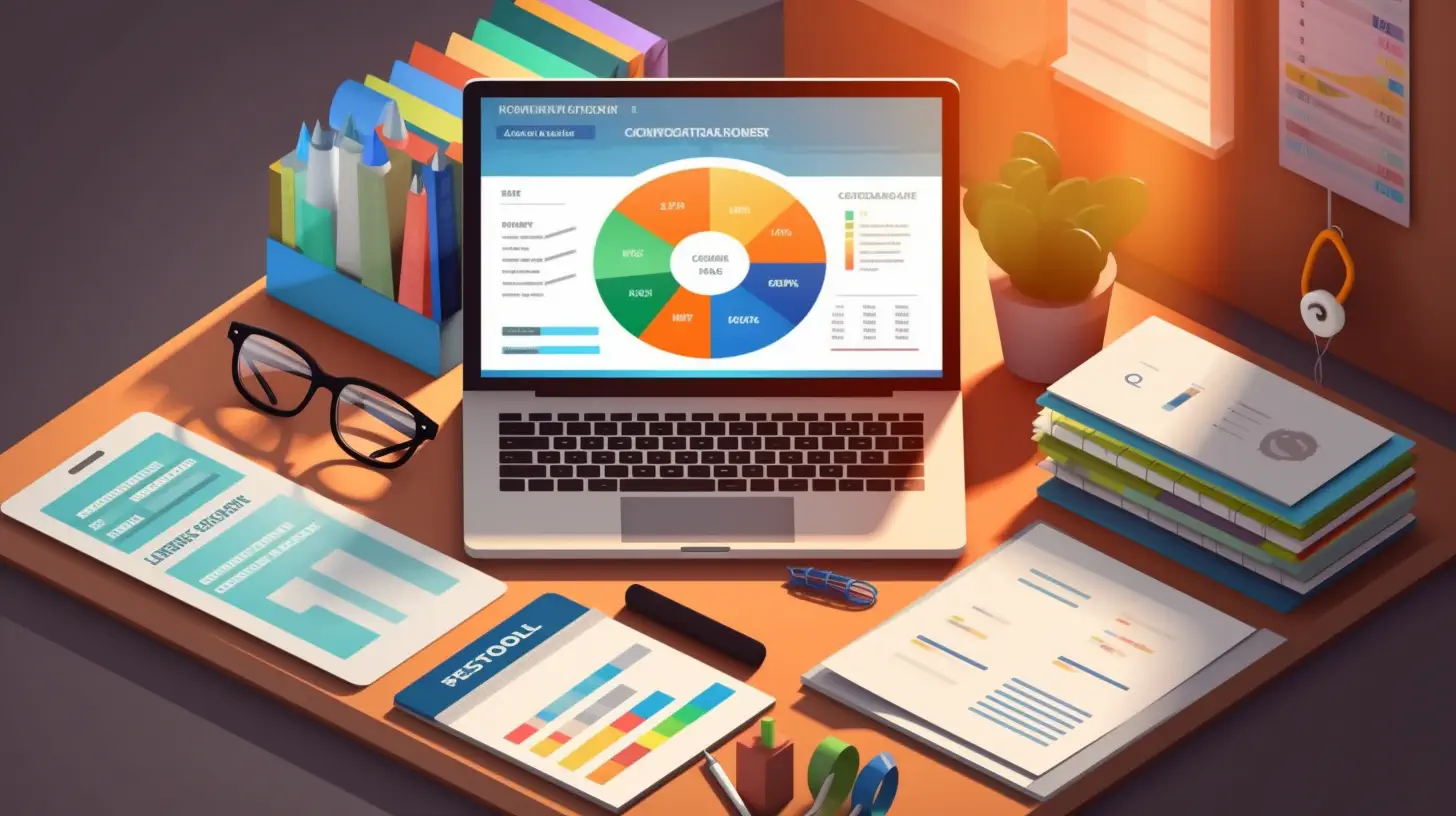 A laptop displaying a 'Credit Score Check' website can also be part of the scene, along with a notepad filled with handwritten notes and checklists. The atmosphere should convey a sense of diligence and attention to detail, highlighting the importance of thorough preparation in credit file compilation