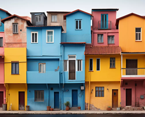 Maisons colorées