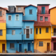 Maisons colorées