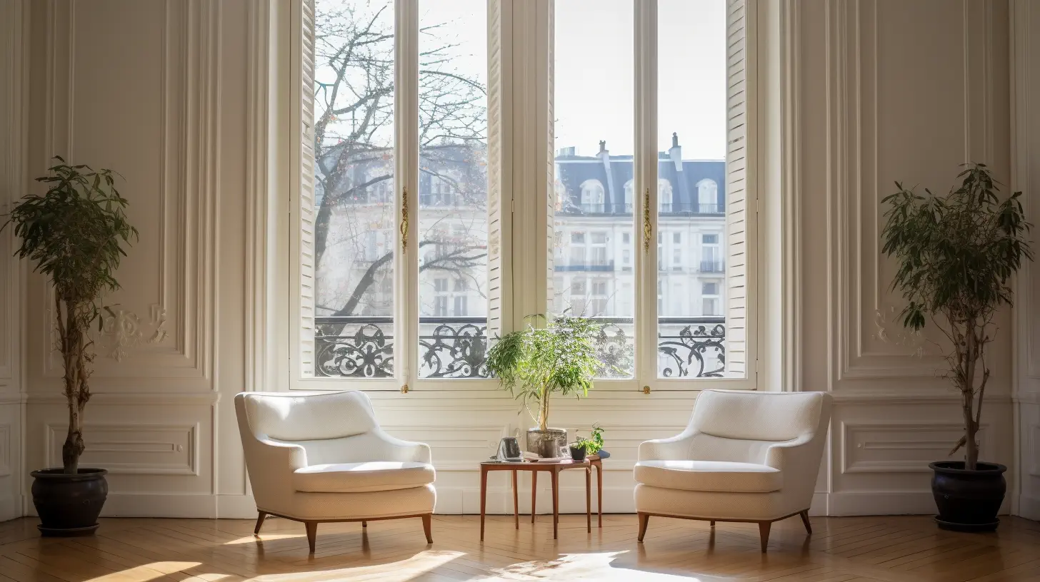 Bel appartement haussmannien avec une fenêtre et une vue dégagée