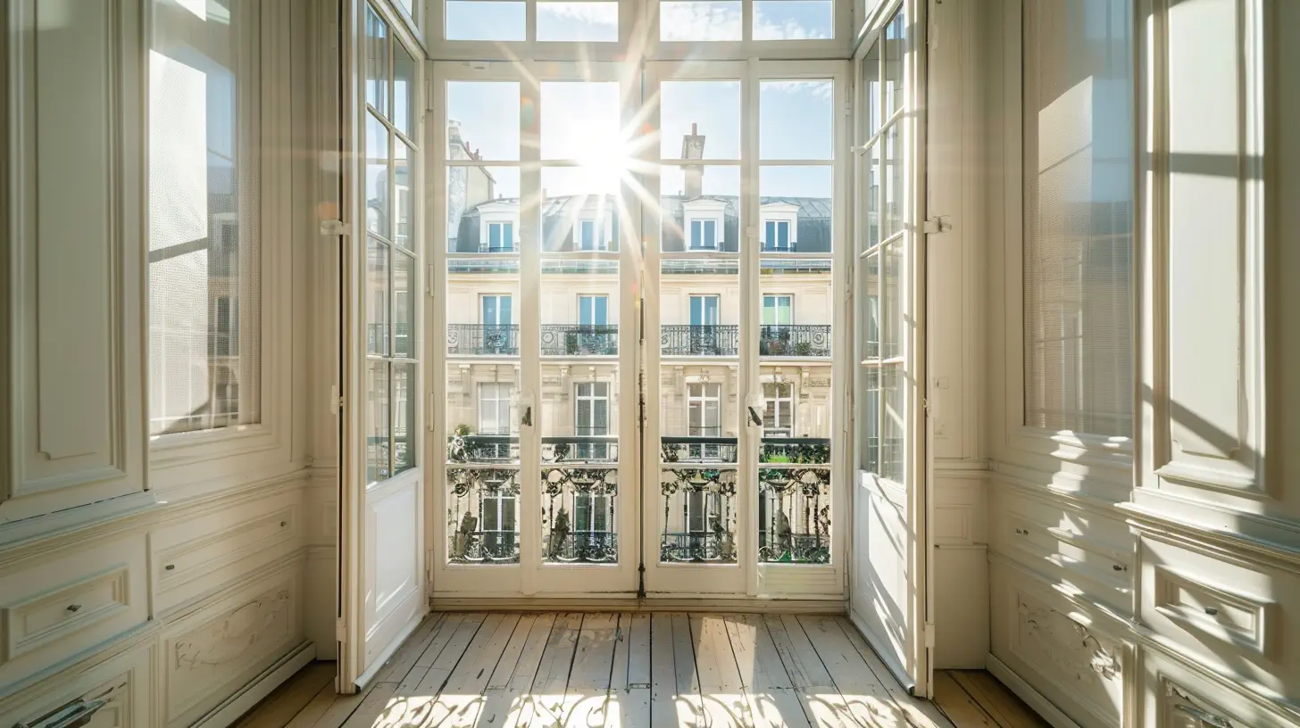 Appartement avec du parquet en bois massif